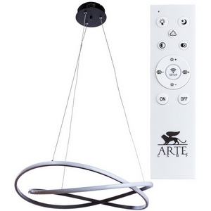 Подвесная люстра с пультом для светильника с пультом LED Arte Lamp Swing A2522SP-2BK (Умный дом, Алиса)