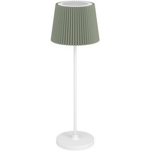 Настольная лампа с аккумулятором, диммируемая, сенсорная Eglo Leonero 75933 3,8W(LED), 2400K, 3000K, 4000K, 300lm, сталь, белый/текстиль, зелен