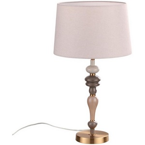 Настольная лампа Odeon Light Homi 5040/1T античн.бронза/беж.абажур/металл/керамика E27 1*60W
