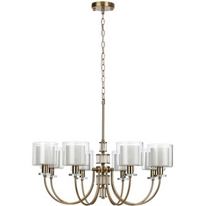 Подвесная люстра Odeon Light Saga 5088/8 античная бронза/стекло E14 8*40W