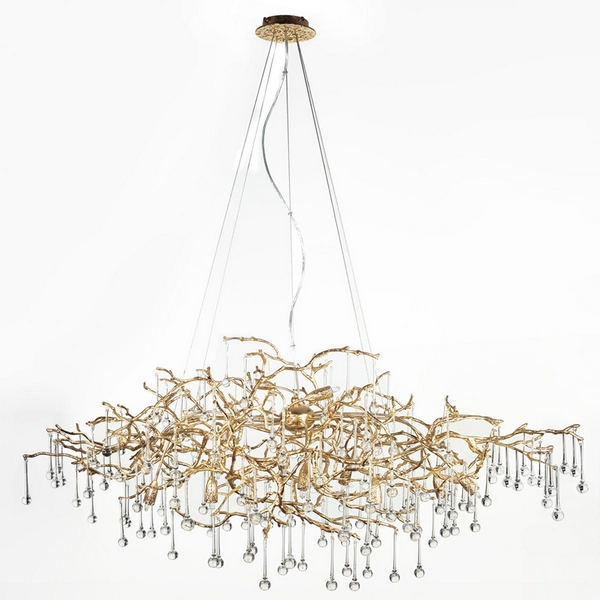 Подвесная люстра светодиодная 10067/1250 GD Loft It Bijout форма ветки  фото