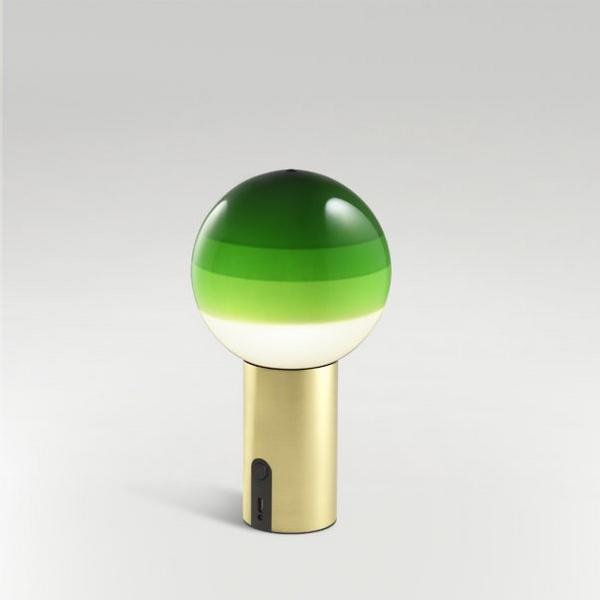 Настольная лампа Dipping Light Portable зеленый-матовая латунь Marset A691-453-4515-27K (085731)  фото